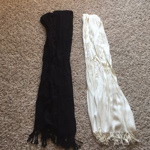 Large Black and White Scarves